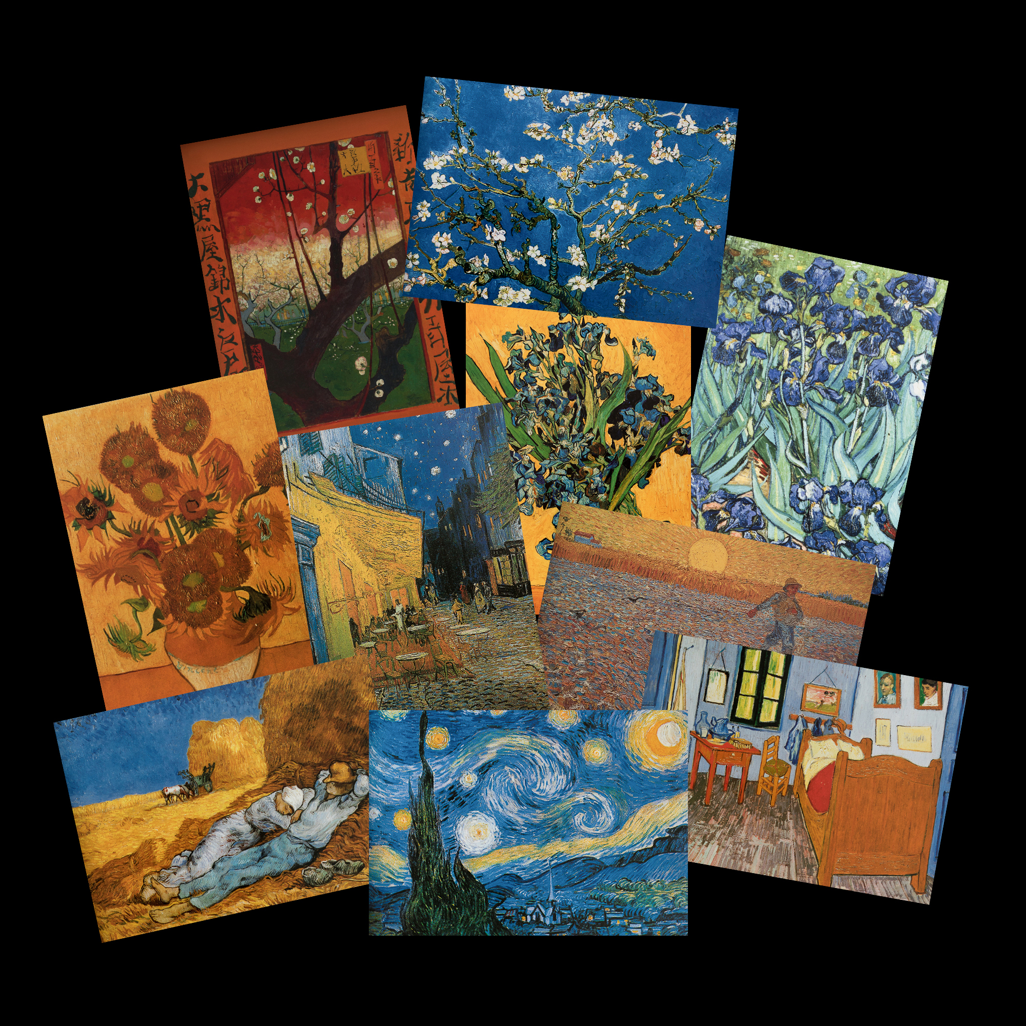 LOT OF 7 POSTCARDS OF VINCENT VAN GOGH PAINTINGS 