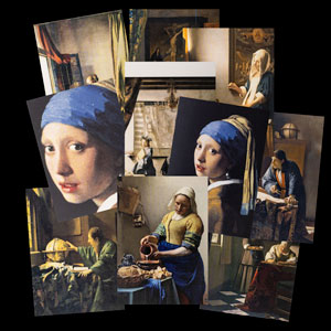 10 postcards of Vermeer