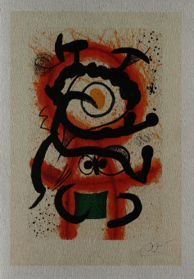 Carte de voeux Joan Miro : La danseuse créole, 1978