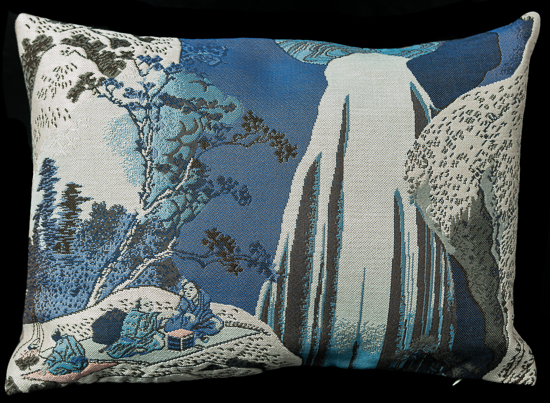 Hokusai cushion cover : Cascade of Amida