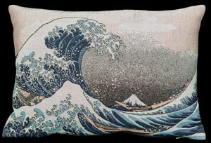 Funda de cojín Hokusai : La gran ola de Kanagawa