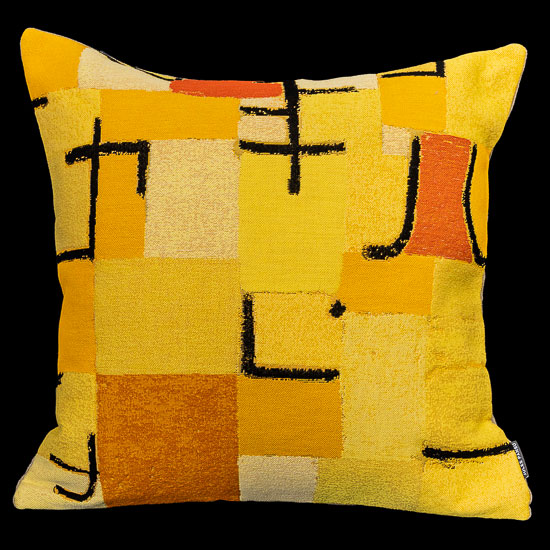 cojín Paul Klee : Signos en amarillo, 1937