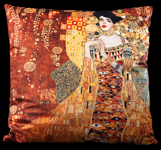 Gustav Klimt cushion : The kiss