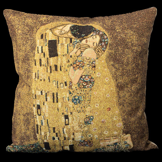 Housse de coussin Gustav Klimt : Le baiser