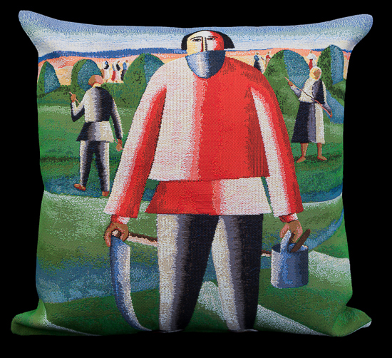 Robert Delaunay cushion cover : Haymaking, 1929