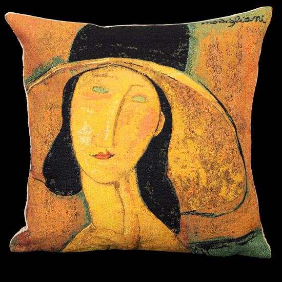 Fodera di cuscino Magritte : Donna con un cappello