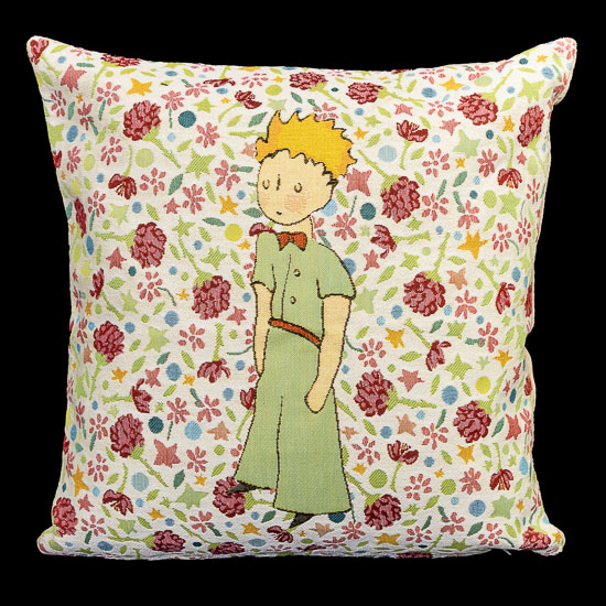 Saint Exupéry cushion cover : Little Prince, Flowers