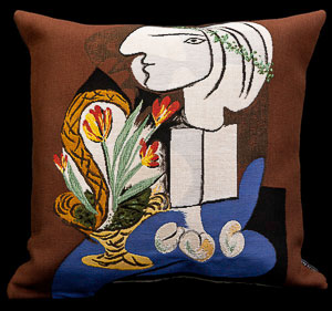 Funda de cojín Pablo Picasso : Nature morte aux tulipes, 1932