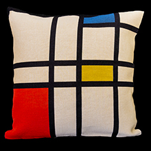 Artistic cushions after Piet Mondrian