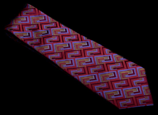 Sonia Delaunay Silk tie : Abstract Woven (red)