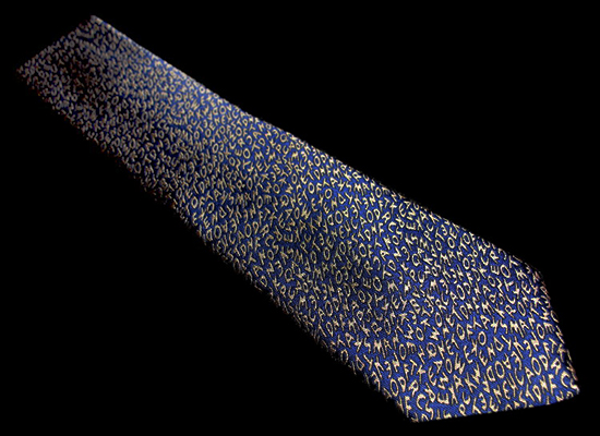 Corbata seda Sonia Delaunay : Alphabet (marine)