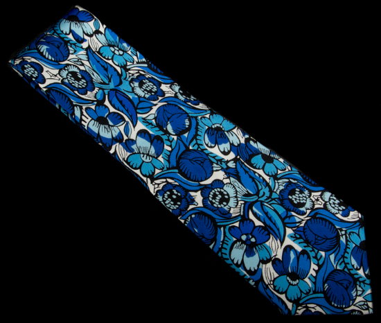 Cravatta seta Raoul Dufy : I belli fiori (blu)