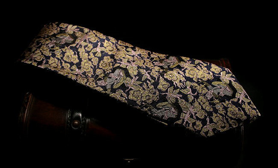 Cravate soie Raoul Dufy : La chasse (bleu)