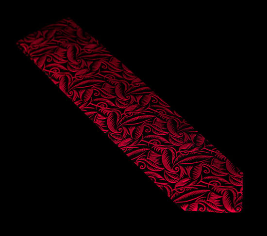 Cravatta seta Raoul Dufy : Tulipani e fogli (rosso)