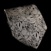 Raoul Dufy silk tie, Violets (silver)