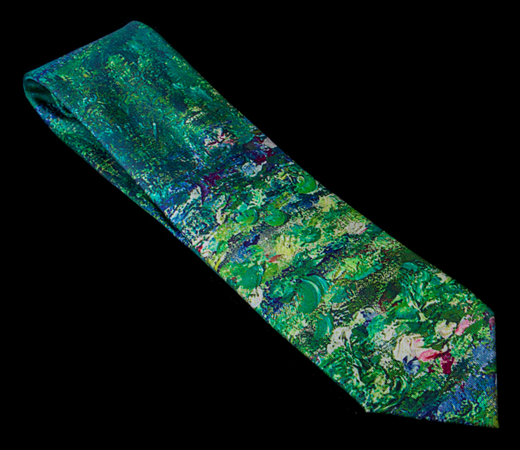 Cravatta seta Claude Monet : Il lago giapponese