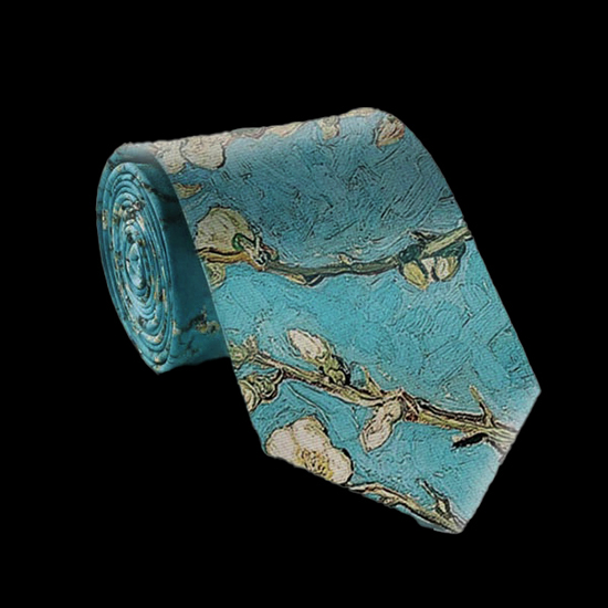 Cravatta seta Van Gogh : Ramo di mandorlo in fiore