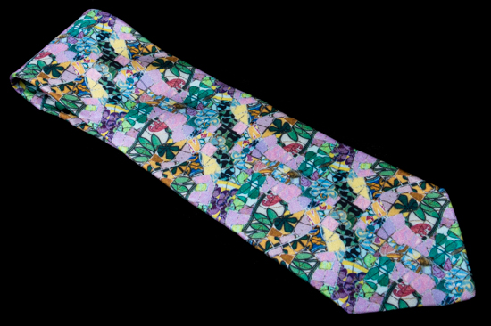 Cravate soie Antoni Gaud : Fleurs Mauresques