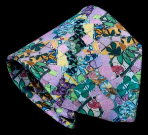 Cravate en soie Antoni Gaudí, Fleurs Mauresques