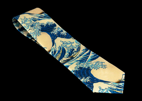 Corbata seda Hokusai : La gran ola