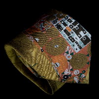 Cravate en soie Gustav Klimt, Fulfillment (Or)