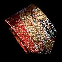 Cravatta in seta Gustav Klimt, Fulfillment (rosso)