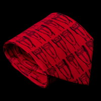 Cravate en soie Amedeo Modigliani, Visage (rouge)