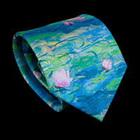 Claude Monet Silk Tie, Water Lilies