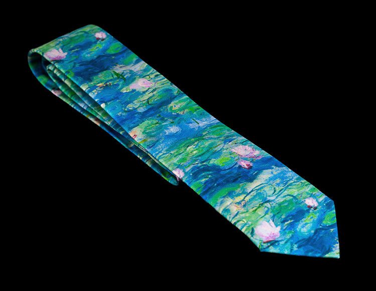 Cravate soie Claude Monet : Water Lilies