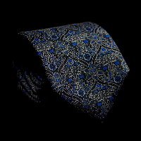 Cravate en soie Morris, Ispahan (noir)