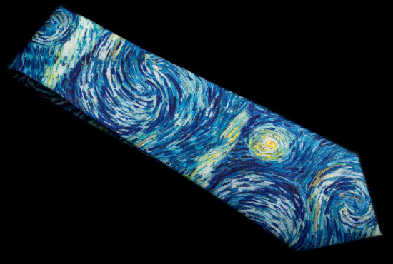 Cravatta seta Van Gogh : La notte stellata