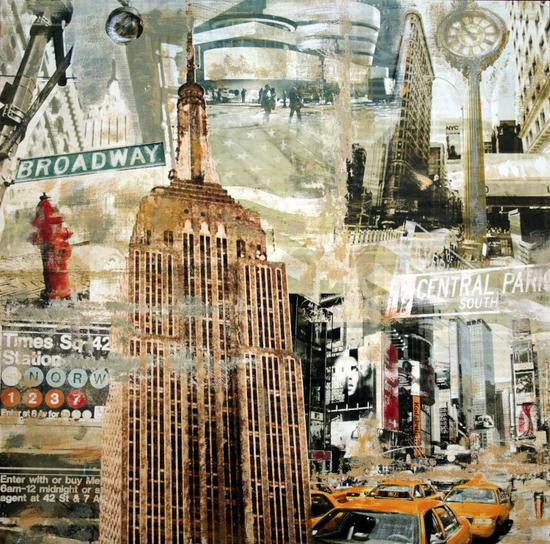 Tyler BURKE : New York : Reproducción, làmina de Arte, poster 50 x 50 cm