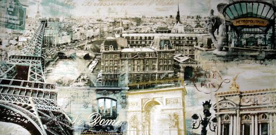 Tyler BURKE : Parigi, stampa d'arte 100 x 50 cm, riproduzione su bella carta spessa e satinata