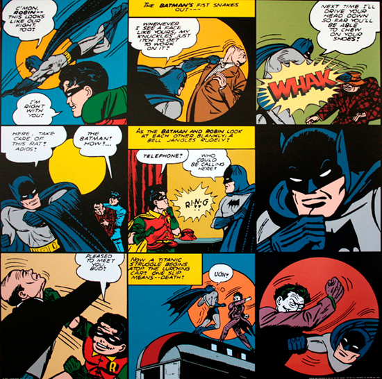DC Comics : C'mon Robin, stampa d'arte 70 x 70 cm, riproduzione su bella carta spessa e satinata
