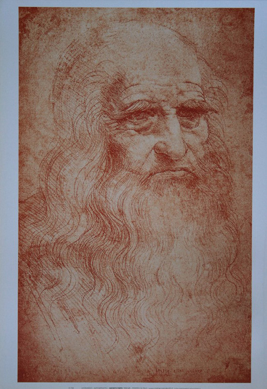 Leonardo Da Vinci poster print, Self-portrait