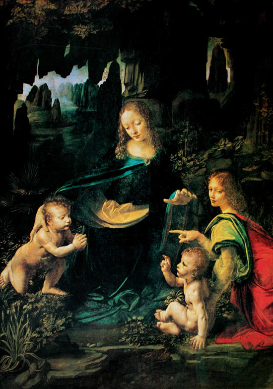 Lámina Leonardo Da Vinci, La Virgen de las Rocas, 1483