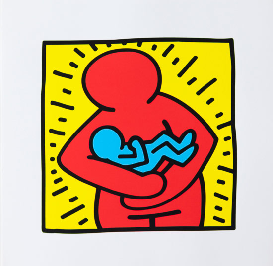 Keith Haring poster print, Untitled 1986 (Maternity)