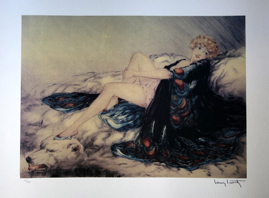 Affiche Louis Icart : Robe de soie, 1926