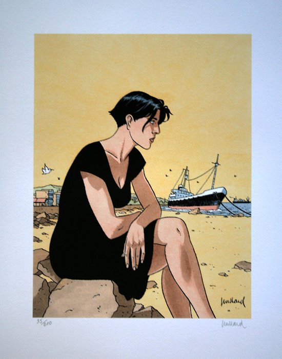 Affiche signée de André Juillard : Lena assise