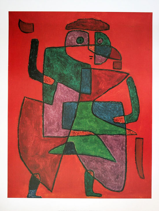 Lámina Paul Klee, La llegada del casado, 1933