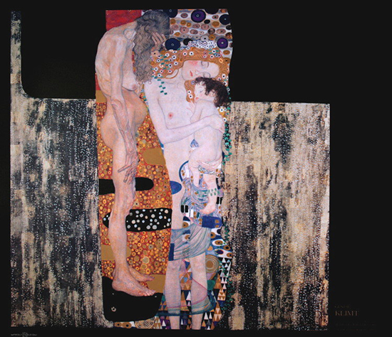 Gustav Klimt poster print, The three ages of the woman, 1905