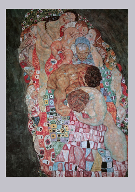 Affiche Gustav Klimt : La Vie et la Mort, 1916