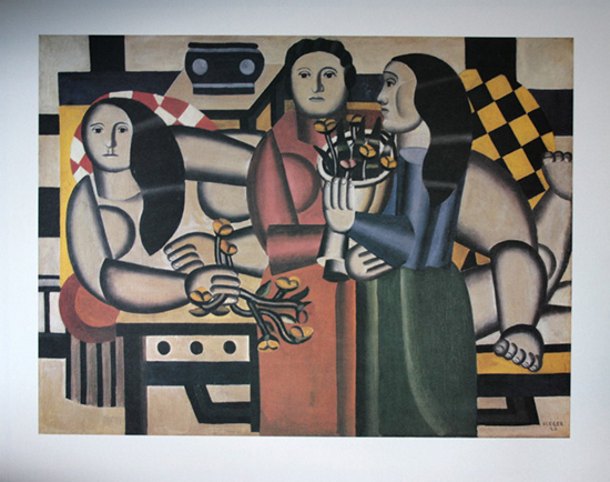 Làmina Fernand Léger : Tres mujeres con flores