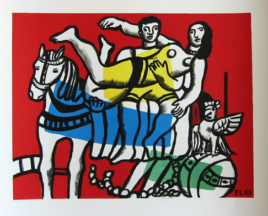 Litografìa Fernand Léger : El circo