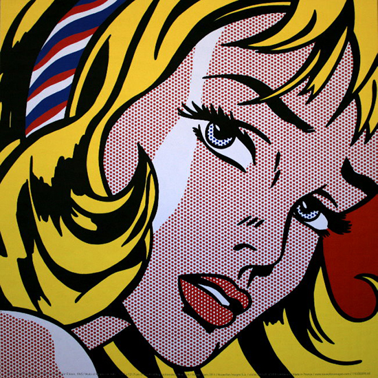 Roy Lichtenstein poster print, Girl with Hair Ribbon, 1965