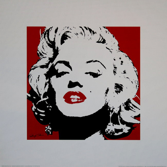 Marilyn MONROE - Red II : Reproduction en Affiche d'art, poster