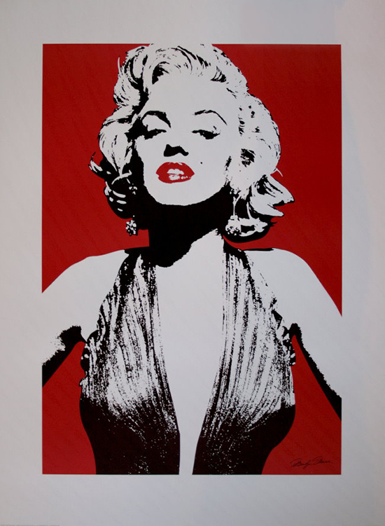 Marilyn MONROE - Red I : Reproduction en Affiche d'art, poster