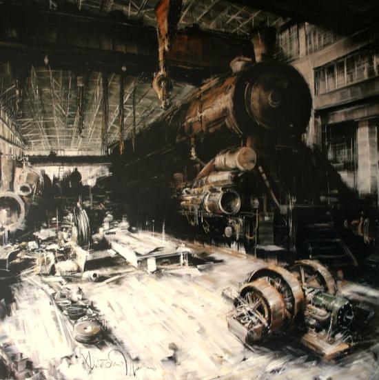 Antonio Massa : Locomotives : Reproduction, Fine Art print, poster