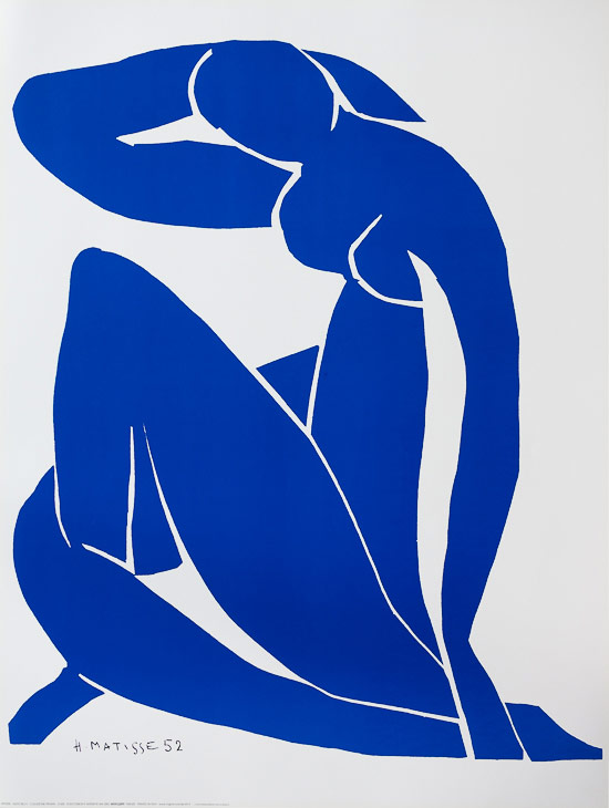 Lámina Henri Matisse, Desnudo azul II