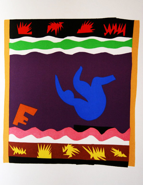 Lithographie Henri Matisse : JAZZ : Le toboggan